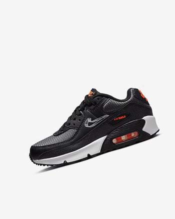Zapatos Casuales Nike Air Max 90 Niño Negras Naranjas Gris Blancas | CO5234