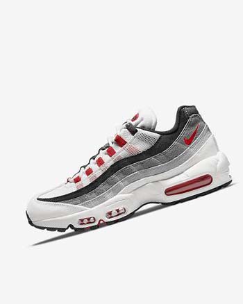 Zapatos Casuales Nike Air Max 95 Hombre Blancas Gris Claro Rojas | CO1135