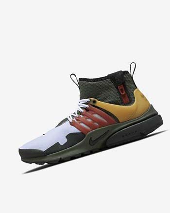 Zapatos Casuales Nike Air Presto Mid Utility Hombre Gris Oscuro Verde Negras | CO1123