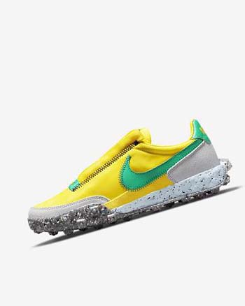 Zapatos Casuales Nike Waffle Racer Crater Mujer Amarillo Azules Verde | CO3228