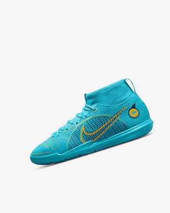 Zapatos De Fútbol Nike Jr. Mercurial Superfly 8 Academy IC Niña Azules Naranjas | CO3246