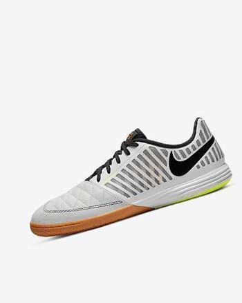 Zapatos De Fútbol Nike Lunar Gato II IC Hombre Blancas Amarillo Oscuro Negras | CO2851