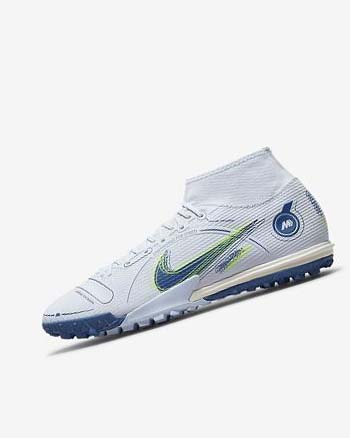 Zapatos De Fútbol Nike Mercurial Superfly 8 Academy TF Hombre Gris Azules Claro Azules Oscuro | CO2690