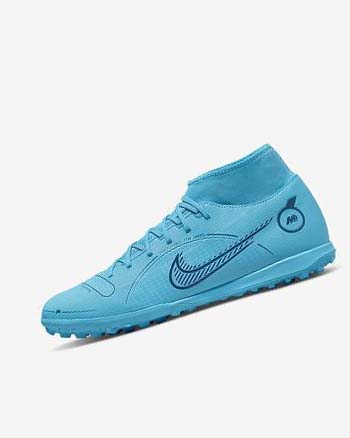 Zapatos De Fútbol Nike Mercurial Superfly 8 Club TF Hombre Azules Naranjas | CO5014