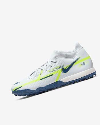 Zapatos De Fútbol Nike Phantom GT2 Academy Dynamic Fit TF Hombre Gris Azules Claro Azules Oscuro | CO5095