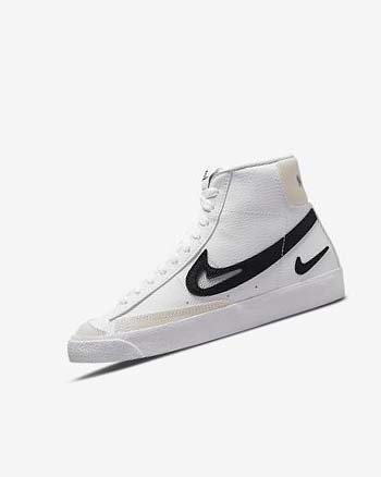 Zapatos Nike Blazer Niño Blancas Blancas Negras | CO5516