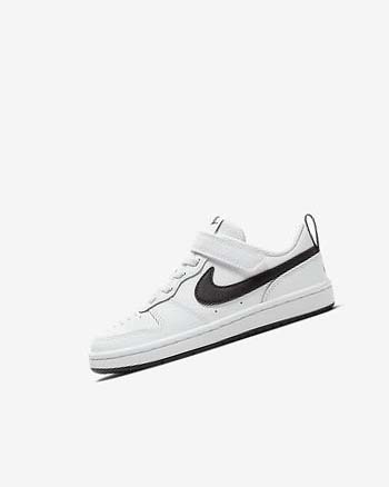 Zapatos Nike Court Borough Low 2 Niño Blancas Negras | CO4824