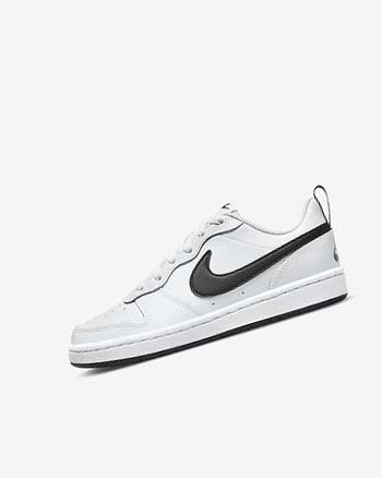 Zapatos Nike Court Borough Low 2 Niño Blancas Negras | CO4992