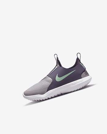 Zapatos Nike Flex Runner Niño Gris Moradas Verde Menta | CO2334