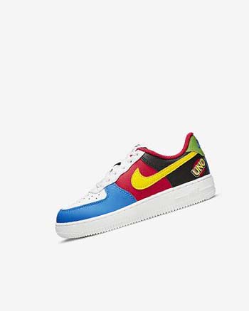 Zapatos Nike Force 1 LV8 Niño Blancas Rojas Azul Real Doradas | CO4629