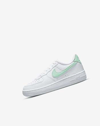Zapatos Nike Force 1 Niño Blancas Verde Menta | CO5020