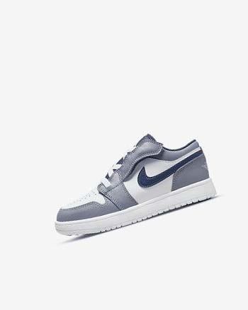 Zapatos Nike Jordan 1 Low Alt Niño Azul Marino Blancas | CO3035