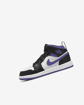 Zapatos Nike Jordan 1 Mid Niño Negras Blancas Verde Menta | CO5414