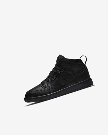 Zapatos Nike Jordan 1 Mid Niño Negras Negras Negras | CO3001