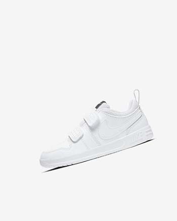 Zapatos Nike Pico 5 Niña Blancas Plateadas Blancas | CO1201