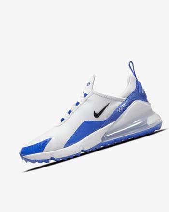 Zapatos de Golf Nike Air Max 270 G Mujer Blancas Azules Plateadas Negras | CO2391
