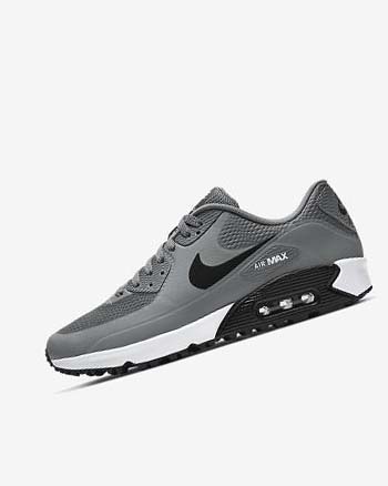 Zapatos de Golf Nike Air Max 90 G Hombre Gris Blancas Negras | CO2400
