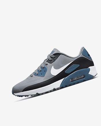 Zapatos de Golf Nike Air Max 90 G Hombre Gris Negras Blancas | CO2546