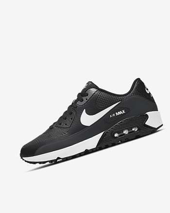 Zapatos de Golf Nike Air Max 90 G Hombre Negras Gris Oscuro Gris Blancas | CO3242