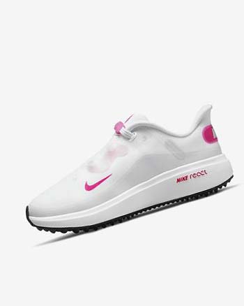 Zapatos de Golf Nike React Ace Tour Mujer Blancas Negras Rosas | CO4826