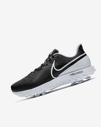 Zapatos de Golf Nike React Infinity Pro Hombre Negras Metal Plateadas Blancas | CO4740