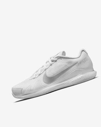 Zapatos de Tenis Nike Court Air Zoom Vapor Pro Mujer Blancas Metal Plateadas | CO2740
