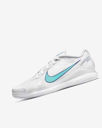 Zapatos de Tenis Nike Court Air Zoom Vapor Pro Hombre Blancas Beige Claro Azul Real Oscuro Azules Turquesa | CO2894