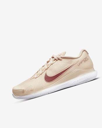 Zapatos de Tenis Nike Court Air Zoom Vapor Pro Mujer Blancas Blancas Coral Rojas | CO2908
