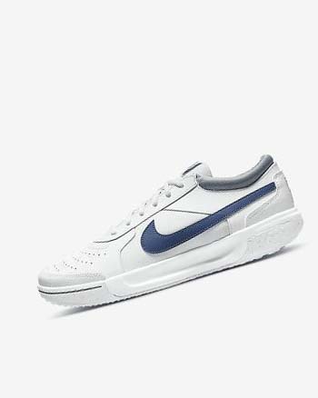 Zapatos de Tenis Nike Court Zoom Lite 3 Hombre Blancas Azul Marino | CO5554