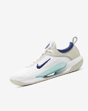 Zapatos de Tenis Nike Court Zoom NXT Hombre Blancas Beige Claro Turquesa Azul Real Oscuro Azules | CO3099