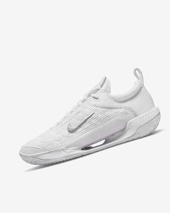 Zapatos de Tenis Nike Court Zoom NXT Mujer Blancas Gris Metal Plateadas | CO2309