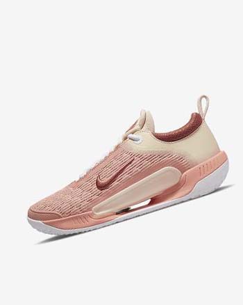 Zapatos de Tenis Nike Court Zoom NXT Mujer Blancas Blancas Rojas | CO2499